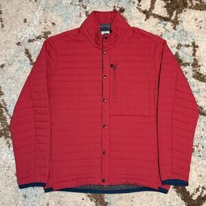 Relwen Windzip Jacket Quilted Puffer Mens Size XL Red